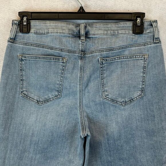 CHICO’S Jeans Size 1.5 (10) So Slimming Blue Light Wash Girlfriend Crop Medium - Picture 11 of 13
